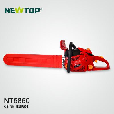 China Professional 2-Stroke NEWTOP 58cc Chainsaw with CE, EMC, GS, EUROII Certificated for sale