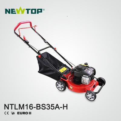 China 2-Stroke 16 18 Inch Hand Push Gasoline Lawn Mower With B&S Engine for sale