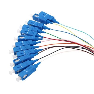 China FTTH SC/UPC SM 9/125 Fiber Optic Pigtail 1m 1.5m 0.9mm G652d G657A PVC/LSZH For FTTX for sale