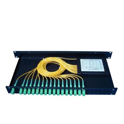 China INDOOR FTTH 1*4 1*8 1*16 1*32 PLC Optical Splitter With SC Connector for sale