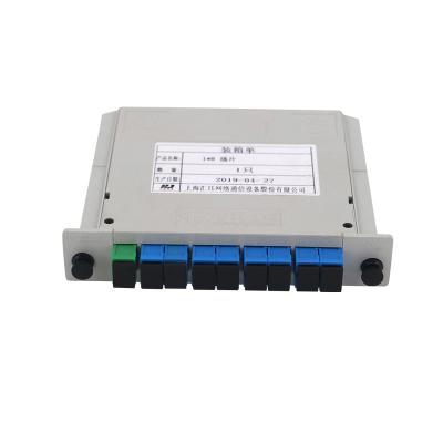 China LGX INDOOR PLC Splitter 1*8 Box Shaped Fiber Optic PLC Splitter with compact structure and small volume for sale