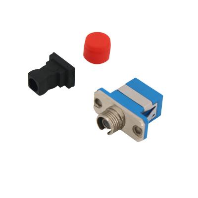 China Ceramic / Bronze Fiber Optic SC UPC APC APC HUIJUE Socket SM/MM SM/MM Adapter For Telecom Networks for sale