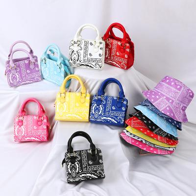 China Other Wholesale Bandana Leather Bag PU Hat and Purse Matching Sets for Women Cross - Body Shoulder Bag Hats and Purses Handbags Set for sale