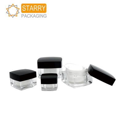 China Plastic Cosmetic Cream Jar Skin Care Cream Packaging Jar Acrylic Luxury Cream Seal for sale