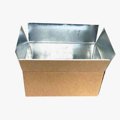 China Cold Chain Recyclable Wholesale Cardboard Insulation Factory Corrugated Shipping Box for Frozen Food Delivery for sale