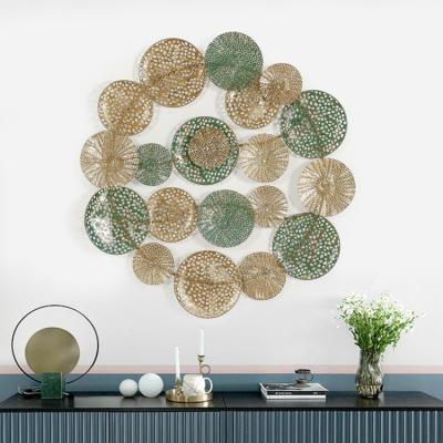 China Modern 30 Inch Luxury Modern Handmade 3D Metal Flower Wall Art Decor for Living Room for sale