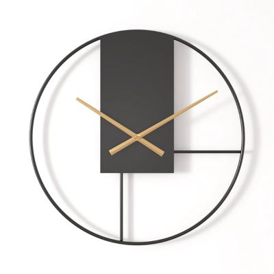 China Modern Amazon Hot Sale Decorative Living Room Electronic Metal Silent Wall Clock for sale