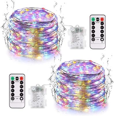 China Battery Operated Christmas Light Led Fairy Light Battery Operated Remote Control Timer String Decoration 3d Waterproof Copper Wire for sale