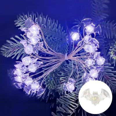 China Hot Sale LED Bat String Lights Garland Decor White Lights Battery Operated USB Powered For Christmas Thanksgiving for sale