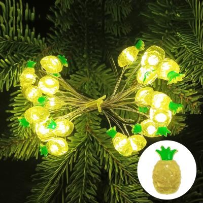 China Pineapple Lights Beach Fairy Lights Summer Holiday Tent Wedding Birthday Party Outdoor Bedroom Pineapple Led String Lights Battery Operated for sale