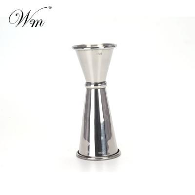 China 25ml/50ml 30ml/60ml 15ml/30ml Viable Stainless Steel Bartender Double Top Roll Cocktail Jigger Vodka Roll Top Roll Jigger for sale