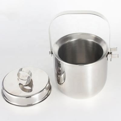 China Bar 18/8 Stainless Steel Double Wall Ice Bucket with Water Proof for Bar, Restaurant and Hotel Room Service for sale