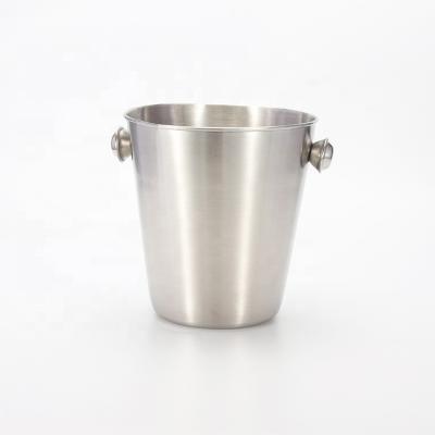 China CLASSIC Silver Cooper 2L Coating Small Stainless Steel Beer Champagne Bucket Ice Cooler With Handle for sale