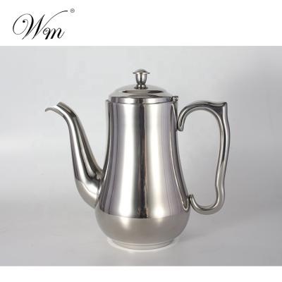 China Hotelware CLASSIC Luxury 18/8 Stainless Steel Mirror Polished Teapot 0.35L/0.6L/1.0L/1.6L/2.0L for sale