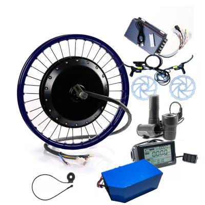 China Lower noise synergy 8000w electromechanical electric bike ebike conversion kit rear wheel 72v hub motor kit for sale