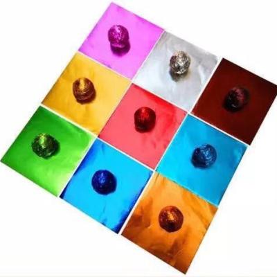 China Good Quality 8011 Food Aluminum Foil Colored Embossed Chocolate Wrapper for sale