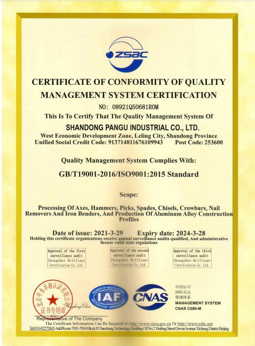 ISO 11135 - Shandong Pangu Industrial Co., Ltd.