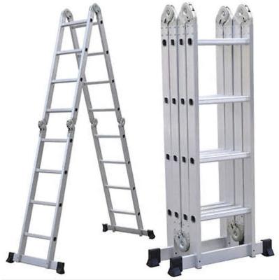 China Multi Purpose Ladder 4x3 TUV/GS Small Heavy Duty Folding Ladders Extension Hinge 330 lbs. max capacity for sale