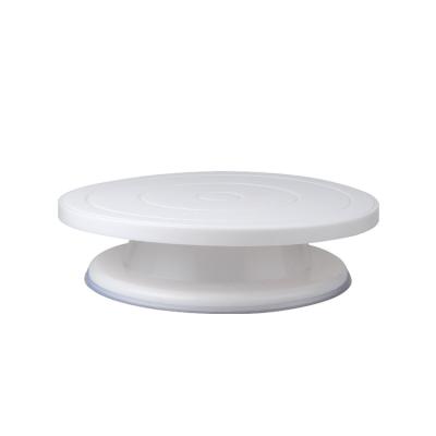 China 11 Inch Disposable Kitchen Turntable Cake Decorating Turntable Cake White Plastic Holder Baking Tools for sale