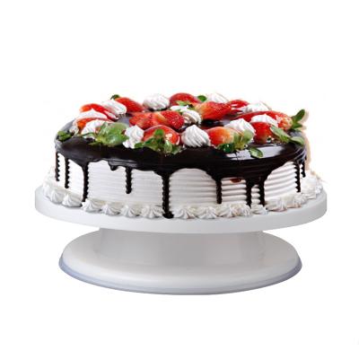 China Disposable Plastic Cake Dish Turntable Rotating Round Cake Non-slip Holder for sale