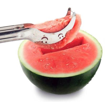 China Viable Stainless Steel Utensils Slice Hollow Puncher Scoop Server Watermelon Slicer Cutter for sale