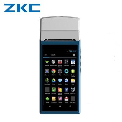 China ZKC5501 GPRS 3G WiFi Android Tablet POS Kiosk Handheld Terminal with Thermal Printer NFC RFID Smart Card Reader Built-in 1GB for sale