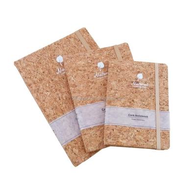 China Easy Writing Natural Cork Notebook Material For Promotion With Elastic Band for sale