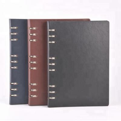 China 9 Rings Spiral Customized Spiral Notebook / PVC Coating Ring Binder Diary for sale