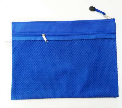 China B6 Large Mesh Pencil Bag / Striped Mesh Zipper Bag for sale