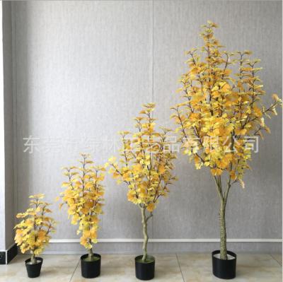 China Wholesale natural high quality artificial tree bonsai tree ginkgo touch ornamental large ginkgo tree for sale