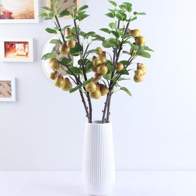 China Factory Supply Natural Wholesale Artificial Fruit Pear Single Touch Tree Branch For Decoration for sale