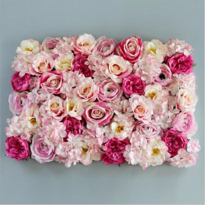 China Wholesale Custom Wedding Flower Wall Rose Backdrop Silk Artificial Decorative Decoration Supplies Natural Touch for sale