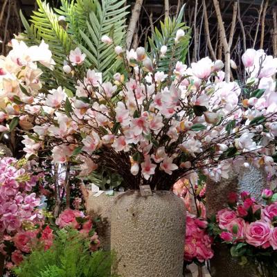 China Real artificial silk high quality natural magnolia home decoration touch touch magnolia flower for sale