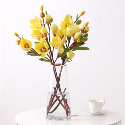 China Real natural high quality artificial magnolia flower touch touch magnolia flower for home wedding decoration for sale