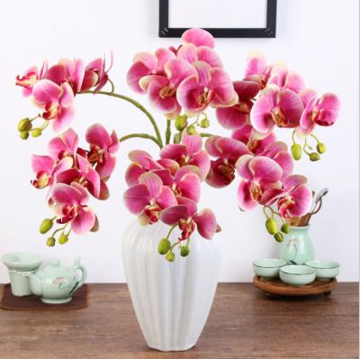 China 3D Printing Butterfly Orchid Flower Wedding Decoration Pink White Butterfly Orchid Real Natural Wholesale Artificial Silk Touch Flowers for sale