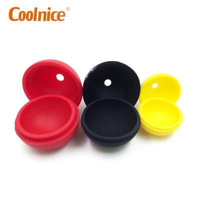 China Viable Food Grade Ice Cream Tray Freezer Custom Logo Round Ice Cube Maker Silicone Ice Ball Mold for sale