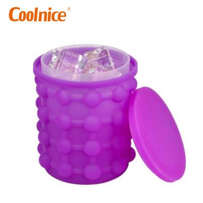 China Viable Small Size Hot Sales Durable Silicone Rubber Non-Toxic Ice Bucket for sale