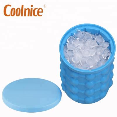 China Viable Ice Cube Maker Silicone Bucket for Mini Ice Cube Balls for sale