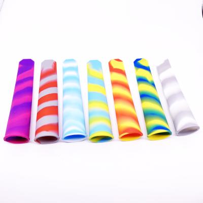 China 6 Pcs Sustainable BPA Free Silicone Ice Cream Multicolor Reusable Popsicle Mold for sale