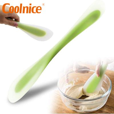 China Viable Flexible Utensils Silicone Scrapers Silicone Rubber Heat Resistant Non-Stick Solid Spatula for Cooking Baking and Mixing for sale