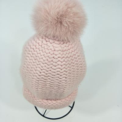 China breathable & Custom Waterproof Women Knit 100% Pure Cashmere Pom Pom Winter Beanie Hats With Pom for sale