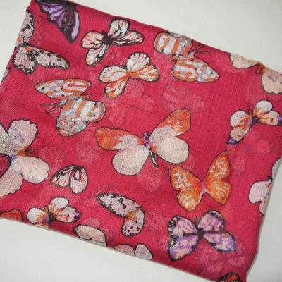 China Fashion Scarves Silk Butterfly Printing Scarf Women Scarves LYSW43P3 for sale