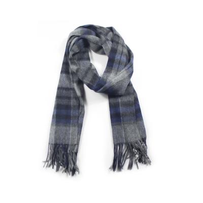 China Woolen Fashion Wool Scarf Checked Pattern Men's Silk Muffler for sale