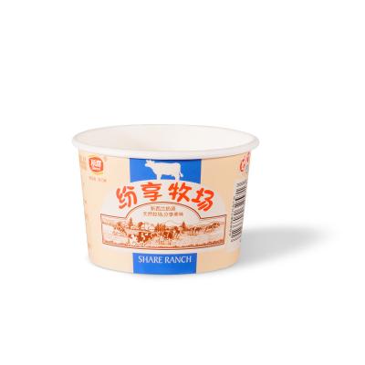 China Food Customer Printed Ice Cream Cups 5.3oz With Lids LOGO Printed 150ml Custom Ice Cream Cup Aluminum Foil Paper for sale