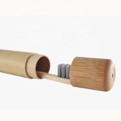 China Foldable Wooden Bamboo Toothbrush Soft Bristle With Travel Toothbrush Case for sale