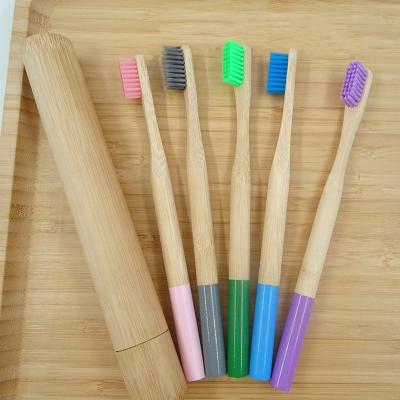 China Foldable Recyclable Custom Handle Charcoal Bristle Soft Wood Toothbrush Base Bamboo Toothbrush Cleaning Toothbrush for sale