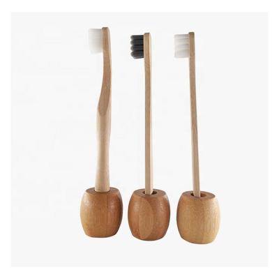 China Biodegradable Reusable Bamboo Handle Toothbrush Holder Travel Eco-Friendly Base With Private Label for sale