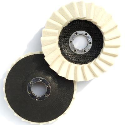 China T29 T27 115m Wool Felt Fin Polishing Disc for Buffing and Polishing 4 1/2 Inch Felt Wheels for sale