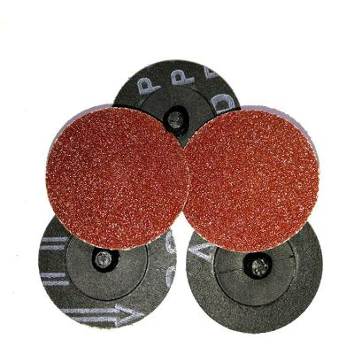 China For Metal Wood Aluminum Oxide Material 2 Inch 50mm Alumina Roll Lock Disc Grit 40 60# 80# 120# Type R for sale