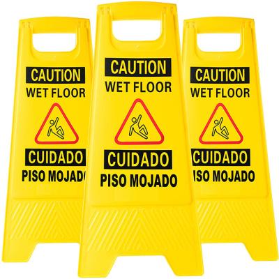 China Custom Logo Print Wet Floor Caution Traffic Control Sign for sale